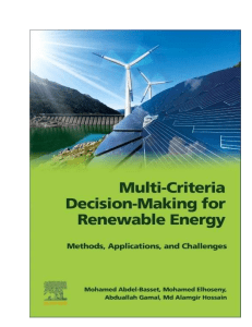 Renewable Energy Decision-Making: Methods & Applications