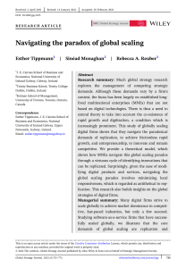 Global Scaling Paradox: Replication vs. Entrepreneurship