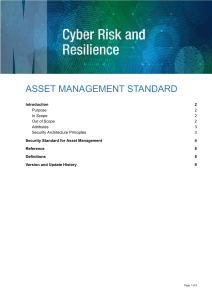 Asset Management Standard - Cybersecurity