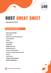 Rust Cheat Sheet 2.0.2