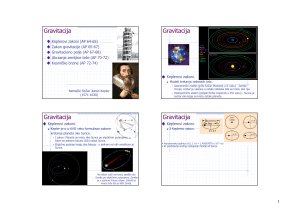 Gravitacija: Keplerovi zakoni i kosmičke brzine