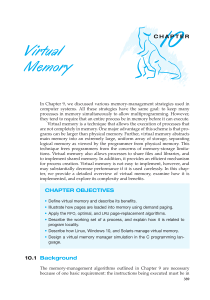 Virtual Memory: Concepts and Implementation