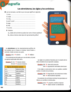 Abbreviations, Acronyms, and Initialisms in Spanish