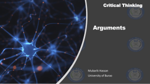 Critical Thinking: Understanding Arguments