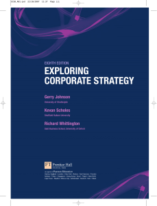 Exploring Corporate Strategy: Textbook