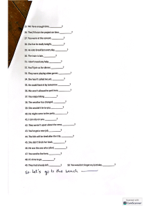 English Tag Questions Worksheet