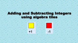 Adding & Subtracting Integers with Algebra Tiles