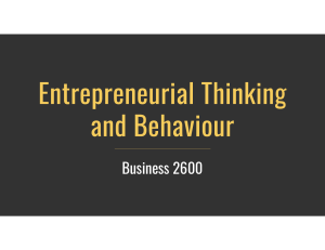 Design Thinking: A Business 2600 Presentation