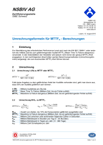 MTTFd Conversion Formulas: EN ISO 13849-1