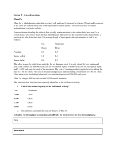 Cost & Throughput Accounting Exam Questions