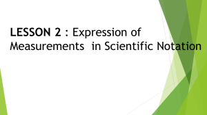 Scientific Notation: Expressing Measurements