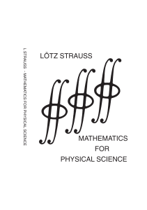 Mathematics for Physical Science: Calculus & Vectors