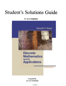 Discrete Mathematics Solutions Guide