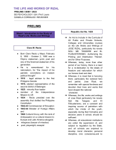 Rizal's Life & Works: RA 1425, 19th Century Philippines