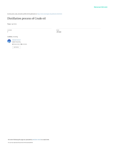 Crude Oil Distillation Process: A Comprehensive Thesis