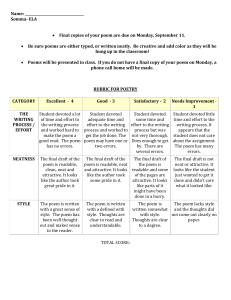 Poetry Rubric: ELA Assessment Guide