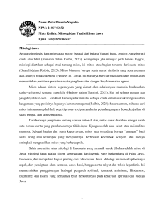 Mitologi Jawa: Ujian Tengah Semester - Definisi, Bahasa, Sejarah