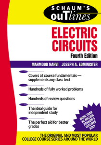 Electric Circuits Textbook - Schaum's Outlines