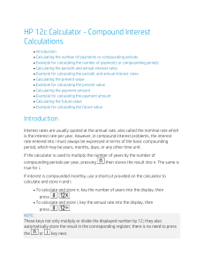 HP 12c Calculator: Compound Interest Guide