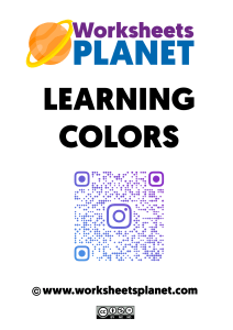 Learning Colors Worksheet for Kids