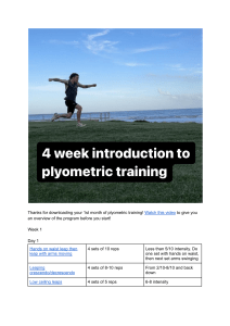 1st month of plyos