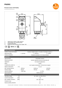 PN2091 Pressure Sensor Datasheet | IFM Electronic