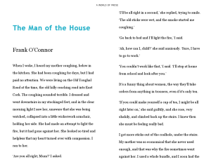 The Man of the House by Frank O'Connor | Short Story