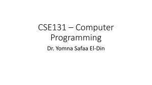 C++ Programming Fundamentals: Introduction to Computer Programming