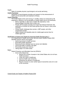 Health Psychology: Key Concepts & Disparities