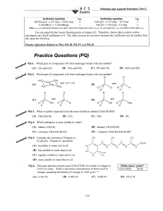 Chemistry Practice Questions: Solutions & Kinetics