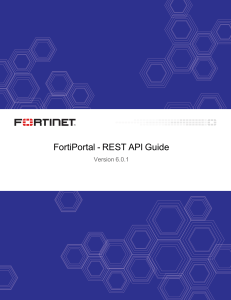 FortiPortal 6.0.1 REST API Guide