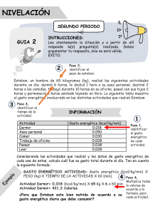 Guía de Nivelación: Cálculo de Gasto Energético