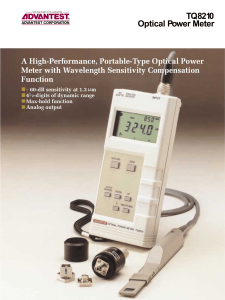 TQ8210 Optical Power Meter Datasheet