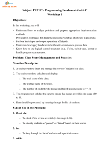 C Programming Workshop: Class Score Management