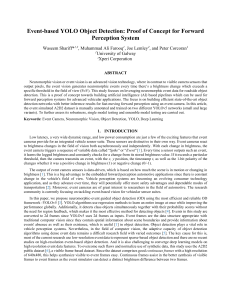 Event-Based YOLO Object Detection for Forward Perception