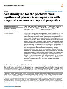 Self-Driving Lab for Plasmonic Nanoparticle Synthesis