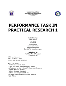 Practical Research 1 Performance Task: Smart Parking System