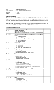 Silabus Tafsir Ahkam Munakahat Mawaris - Hukum Keluarga Islam