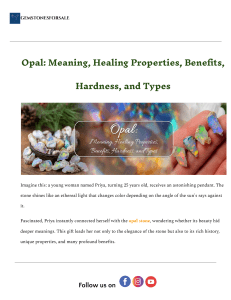 Opal Stone: Meaning, Benefits, Types & Price Guide