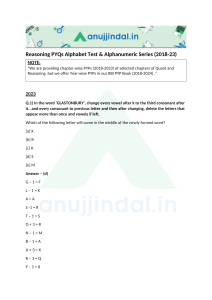 Reasoning PYQs: Alphabet & Alphanumeric Series (2018-23)