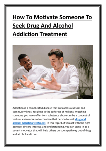 Motivating Someone to Seek Addiction Treatment