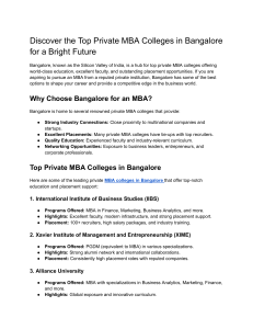 Top Private MBA Colleges in Bangalore: A Guide