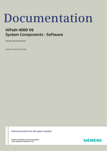 HiPath 4000 V6 System Components - Software Service Documentation