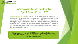 QuickBooks Error 1920: Step-by-Step Resolution Guide