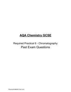 AQA GCSE Chemistry: Chromatography Exam Questions