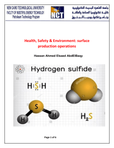 H2S Safety: Surface Production Operations