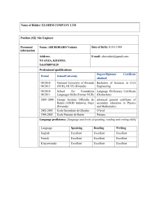 Site Engineer CV - ABURORABO Vedaste