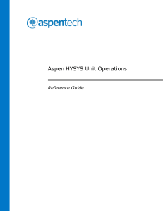 Aspen HYSYS Unit Operations Reference Guide