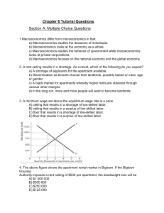 Macroeconomics Tutorial Questions: Rent, Wage, Tax