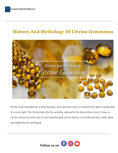 Citrine Gemstone: History, Mythology, and Modern Uses